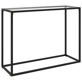 Mesa consola vidrio templado transparente 100x35x75 cm en Mesas auxiliares | Comprar online en Foru.es