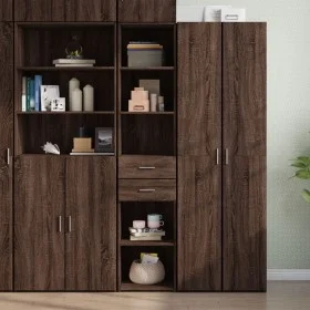 Aparador de madera de ingeniería marrón roble 40x42,5x185 cm de , Aparadores - Ref: Foro24-3281447, Precio: 129,13 €, Descuen...