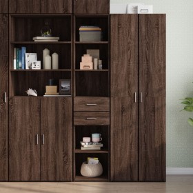 Aparador de madera de ingeniería marrón roble 40x42,5x185 cm de , Aparadores - Ref: Foro24-3281447, Precio: 131,13 €, Descuen...