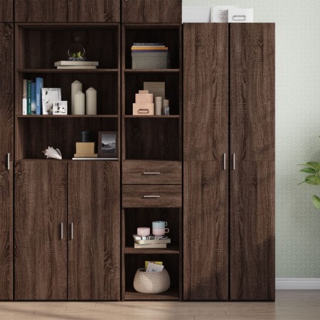 Aparador de madera de ingeniería marrón roble 40x42,5x185 cm de , Aparadores - Ref: Foro24-3281447, Precio: 131,13 €, Descuen...