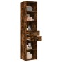 Aparador de madera de ingeniería roble ahumado 40x42,5x185 cm de , Aparadores - Ref: Foro24-3281445, Precio: 131,24 €, Descue...