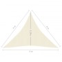Toldo de vela crema HDPE 160 g/m² 4x4x4 m de vidaXL, Sombrillas - Ref: Foro24-311203, Precio: 27,02 €, Descuento: %