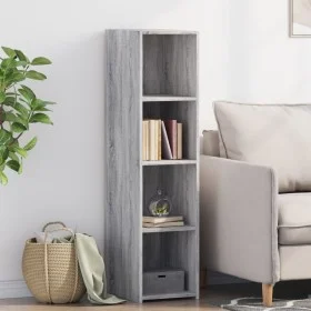 Aparador alto madera de ingeniería gris Sonoma 30x41x124 cm by , Sideboards - Ref: Foro24-846381, Price: 55,43 €, Discount: %