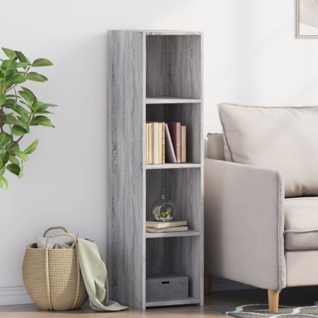 Aparador alto madera de ingeniería gris Sonoma 30x41x124 cm de , Aparadores - Ref: Foro24-846381, Precio: 56,16 €, Descuento: %
