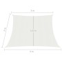Toldo de vela blanco HDPE 160 g/m² 3/4x2 m de vidaXL, Sombrillas - Ref: Foro24-311268, Precio: 19,64 €, Descuento: %