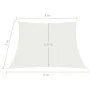 Toldo de vela blanco HDPE 160 g/m² 3/4x2 m de vidaXL, Sombrillas - Ref: Foro24-311268, Precio: 19,31 €, Descuento: %