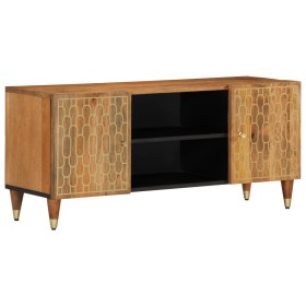 Mueble de TV madera maciza de mango 105x33x46 cm de , Muebles TV - Ref: Foro24-358284, Precio: 115,56 €, Descuento: %