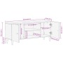 Mueble de TV madera maciza de mango 105x33x46 cm de , Muebles TV - Ref: Foro24-358284, Precio: 115,56 €, Descuento: %