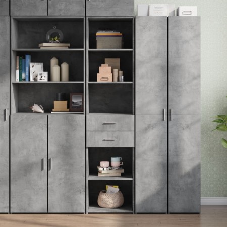 Aparador de madera de ingeniería gris hormigón 45x42,5x185 cm de , Aparadores - Ref: Foro24-3281451, Precio: 115,56 €, Descue...