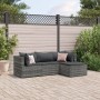 Set de muebles de jardín 4 pzas y cojines ratán sintético gris de , Conjuntos de jardín - Ref: Foro24-3308050, Precio: 237,83...