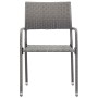 Sillas comedor de jardín apilables 2 uds ratán sintético gris de , Sillas de jardín - Ref: Foro24-318699, Precio: 76,92 €, De...