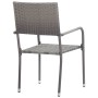 Sillas comedor de jardín apilables 2 uds ratán sintético gris de , Sillas de jardín - Ref: Foro24-318699, Precio: 76,92 €, De...