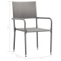 Sillas comedor de jardín apilables 2 uds ratán sintético gris de , Sillas de jardín - Ref: Foro24-318699, Precio: 76,92 €, De...