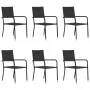Sillas comedor de jardín apilables 6 uds ratán sintético negro de , Sillas de jardín - Ref: Foro24-318722, Precio: 145,33 €, ...