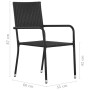 Sillas comedor de jardín apilables 6 uds ratán sintético negro de , Sillas de jardín - Ref: Foro24-318722, Precio: 179,95 €, ...