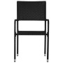 Sillas comedor de jardín apilables 4 uds ratán sintético negro de , Sillas de jardín - Ref: Foro24-318720, Precio: 92,67 €, D...