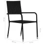 Sillas comedor de jardín apilables 4 uds ratán sintético negro de , Sillas de jardín - Ref: Foro24-318720, Precio: 77,19 €, D...
