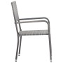 Sillas comedor de jardín apilables 4 uds ratán sintético gris de , Sillas de jardín - Ref: Foro24-318701, Precio: 137,04 €, D...