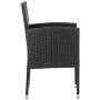 Sillas de jardín con cojines negros 4 uds ratán sintético negro de , Sillas de jardín - Ref: Foro24-318729, Precio: 236,80 €,...