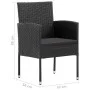 Sillas de jardín con cojines negros 4 uds ratán sintético negro de , Sillas de jardín - Ref: Foro24-318729, Precio: 236,80 €,...