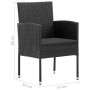 Sillas de jardín con cojines negros 4 uds ratán sintético negro de , Sillas de jardín - Ref: Foro24-318729, Precio: 239,97 €,...