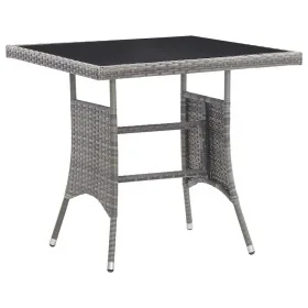 Mesa de jardín ratán sintético gris 80x80x74 cm by , Garden tables - Ref: Foro24-318715, Price: 87,41 €, Discount: %