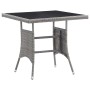Mesa de jardín ratán sintético gris 80x80x74 cm de , Mesas de jardín - Ref: Foro24-318715, Precio: 92,15 €, Descuento: %
