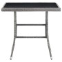 Mesa de jardín ratán sintético gris 80x80x74 cm de , Mesas de jardín - Ref: Foro24-318715, Precio: 92,15 €, Descuento: %