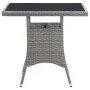 Mesa de jardín ratán sintético gris 80x80x74 cm de , Mesas de jardín - Ref: Foro24-318715, Precio: 87,41 €, Descuento: %