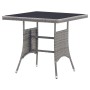 Mesa de jardín ratán sintético gris 80x80x74 cm de , Mesas de jardín - Ref: Foro24-318715, Precio: 92,15 €, Descuento: %