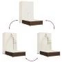 Tumbona doble con techo y cortinas ratán sintético marrón by , Loungers - Ref: Foro24-368100, Price: 290,11 €, Discount: %