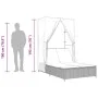 Tumbona doble con techo y cortinas ratán sintético marrón by , Loungers - Ref: Foro24-368100, Price: 290,11 €, Discount: %
