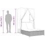 Tumbona doble con techo y cortinas ratán sintético marrón de , Tumbonas - Ref: Foro24-368100, Precio: 260,33 €, Descuento: %