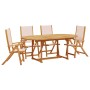 Juego comedor de jardín 5 pzas madera maciza acacia y textileno de , Conjuntos de jardín - Ref: Foro24-3279272, Precio: 581,4...