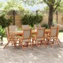 Juego comedor de jardín 9 pzas madera maciza acacia y textileno de , Conjuntos de jardín - Ref: Foro24-3279321, Precio: 1,00 ...