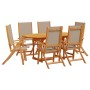 Juego comedor de jardín 7 pzas madera maciza acacia y textileno de , Conjuntos de jardín - Ref: Foro24-3279323, Precio: 758,2...