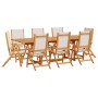 Juego comedor de jardín 9 pzas madera maciza acacia y textileno de , Conjuntos de jardín - Ref: Foro24-3279293, Precio: 940,4...