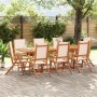 Juego comedor de jardín 9 pzas madera maciza acacia y textileno de , Conjuntos de jardín - Ref: Foro24-3279279, Precio: 946,1...