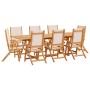 Juego comedor de jardín 9 pzas madera maciza acacia y textileno de , Conjuntos de jardín - Ref: Foro24-3279279, Precio: 946,1...