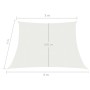 Toldo de vela blanco HDPE 160 g/m² 3/4x3 m de vidaXL, Sombrillas - Ref: Foro24-311269, Precio: 32,32 €, Descuento: %