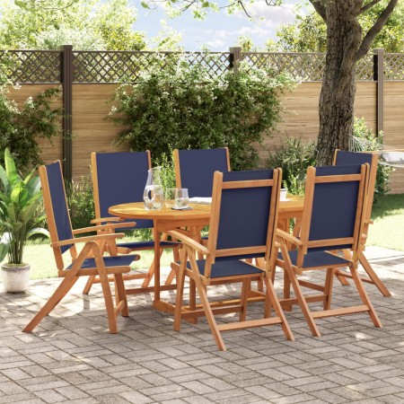 Juego comedor de jardín 7 pzas madera maciza acacia y textileno de , Conjuntos de jardín - Ref: Foro24-3279309, Precio: 691,8...
