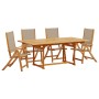 Juego comedor de jardín 5 pzas madera maciza acacia y textileno de , Conjuntos de jardín - Ref: Foro24-3279316, Precio: 685,7...