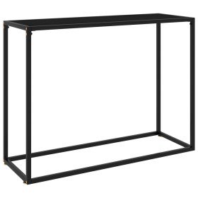 Mesa consola vidrio templado negro 100x35x75 cm en Mesas auxiliares | Comprar online en Foru.es
