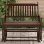 Banco deslizante madera maciza de álamo marrón 118x70x104,5 cm de , Mecedoras - Ref: Foro24-4008867, Precio: 157,58 €, Descue...