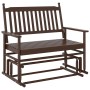 Banco deslizante madera maciza de álamo marrón 118x70x104,5 cm de , Mecedoras - Ref: Foro24-4008867, Precio: 123,94 €, Descue...