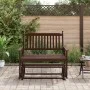 Banco deslizante madera maciza de álamo marrón 118x70x104,5 cm de , Mecedoras - Ref: Foro24-4008867, Precio: 157,58 €, Descue...