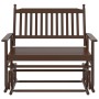 Banco deslizante madera maciza de álamo marrón 118x70x104,5 cm de , Mecedoras - Ref: Foro24-4008867, Precio: 123,94 €, Descue...