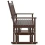 Banco deslizante madera maciza de álamo marrón 118x70x104,5 cm de , Mecedoras - Ref: Foro24-4008867, Precio: 157,58 €, Descue...