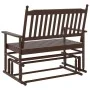 Banco deslizante madera maciza de álamo marrón 118x70x104,5 cm de , Mecedoras - Ref: Foro24-4008867, Precio: 157,58 €, Descue...