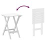 Mesa auxiliar plegable madera maciza de álamo blanca de , Mesas de jardín - Ref: Foro24-4008873, Precio: 34,17 €, Descuento: %
